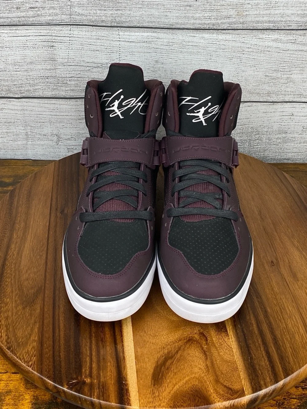 Jordan Flight 45 V Deep Burgundy Black High Top Shoes 683366-609 Men’s Size 12